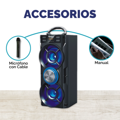 Parlante Karaoke Sbl10 Bluetooth con Micrófono y Luces – ¡Llevá la Fiesta Donde Quieras! - Imagen 4