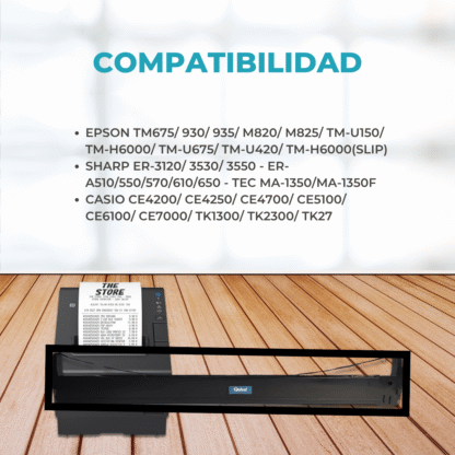 Cinta Ribbon Compatible Epson ERC32 Color Negro - Imagen 5