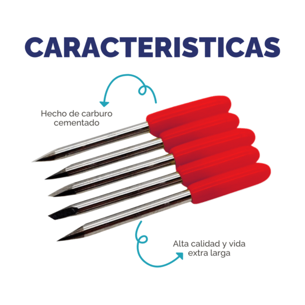 Repuestos Plotter de Corte G720S - Cuchillas de 45º x 3 unidades 0.25mm - Imagen 4
