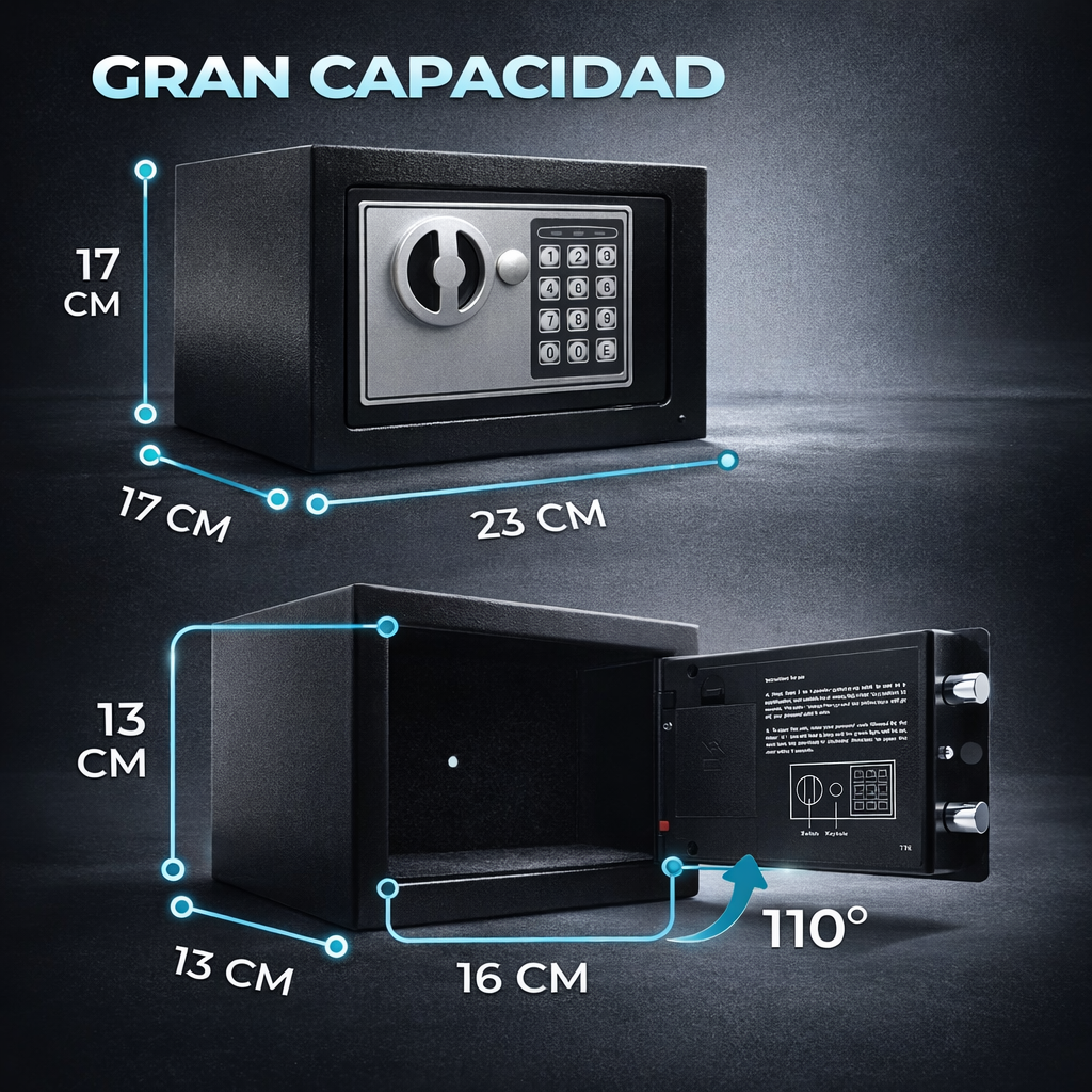 Caja Fuerte Digital con Apertura Electronica 23x17x17cm - Imagen 4