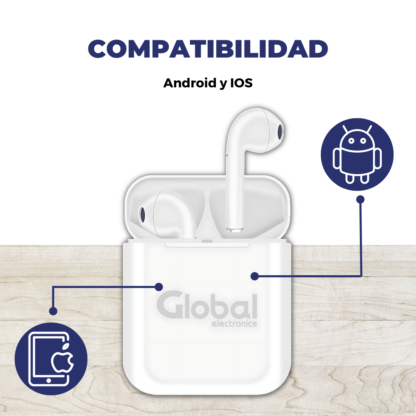 Auricular A-POD Bluetooth Inalámbrico i12S Touch - Imagen 6
