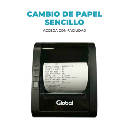 Impresora Térmica POS 80mm ancho de impresión - USB 2.0 + Ethernet Red + RJ11- 203dpi - 100mm/s - Imagen 6