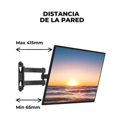 Soporte TV Articulado 14" a 55" – Flexibilidad Total y Sujeción Segura - Imagen 5