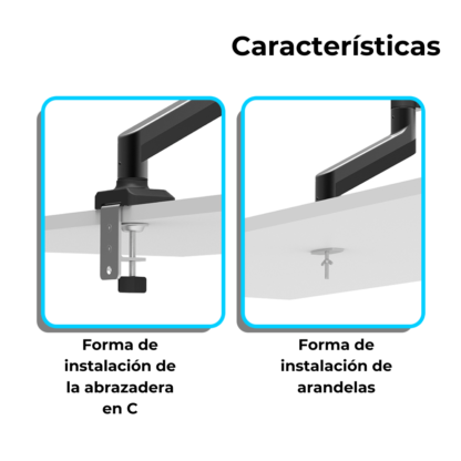 Soporte Ergonómico de Brazo Movible – Ideal para Monitores de 13" a 30" - Imagen 5