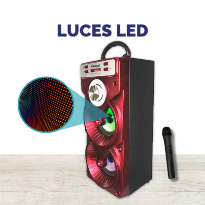 Parlante Bluetooth Torre Doble – 20W de Fiesta y Micrófono Incluido - Imagen 5