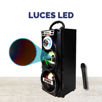 Parlante Torre Premium Negro – 20W, Batería 1200mAh, Micrófono y Todo lo que Necesitás - Imagen 5