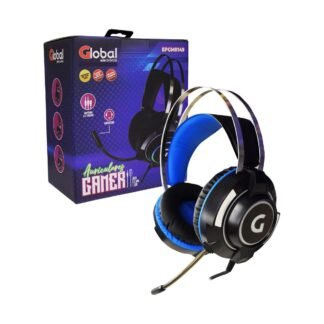 Auricular Gamer con Microfono Luces Stereo con cable Jack 3.5 / USB EPGMR149 - Negro-Azul