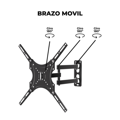 Soporte TV Articulado 14" a 55" – Flexibilidad Total y Sujeción Segura - Imagen 6