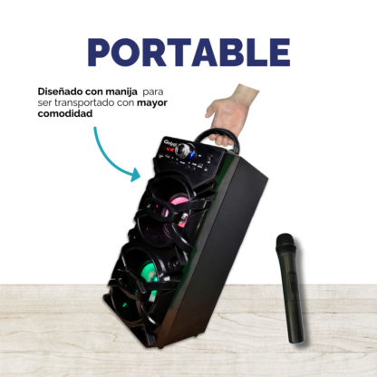 Parlante Bluetooth SBL13 Torre 2x10W con Micrófono y Múltiples Entradas - Imagen 7