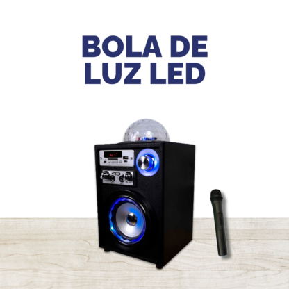 Parlante Bluetooth con Bola de Luz LED 10W – Karaoke con Micrófono para tus mejores momentos - Imagen 6
