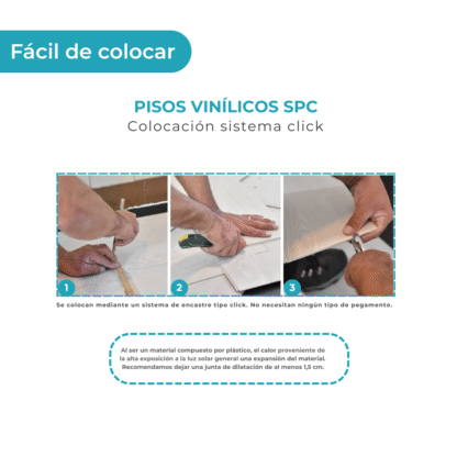 Piso Vinílico SPC Uptown Grey 4MM – Encastre CLICK, Textura Madera Real y Alta Resistencia - Imagen 6