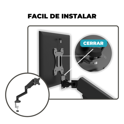 Soporte Ergonómico de Brazo Movible – Ideal para Monitores de 13" a 30" - Imagen 7