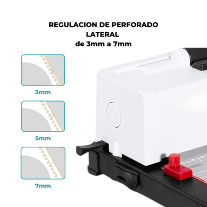 Espiraladora Reforzada A4 – Precisión Total y Perforación de hasta 12 Hojas - Imagen 7