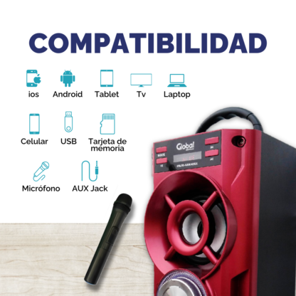 Parlante Karaoke Sbl10 Bluetooth con Micrófono y Luces – ¡Llevá la Fiesta Donde Quieras! - Imagen 7