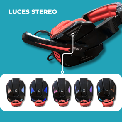 Auricular Gamer con Microfono y Luces EPGMR137 - Imagen 6