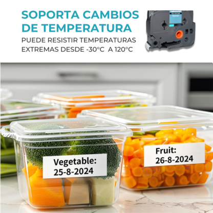 Cinta Rotuladora Compatible Brother TZE-251 Negro sobre Blanco - Imagen 7