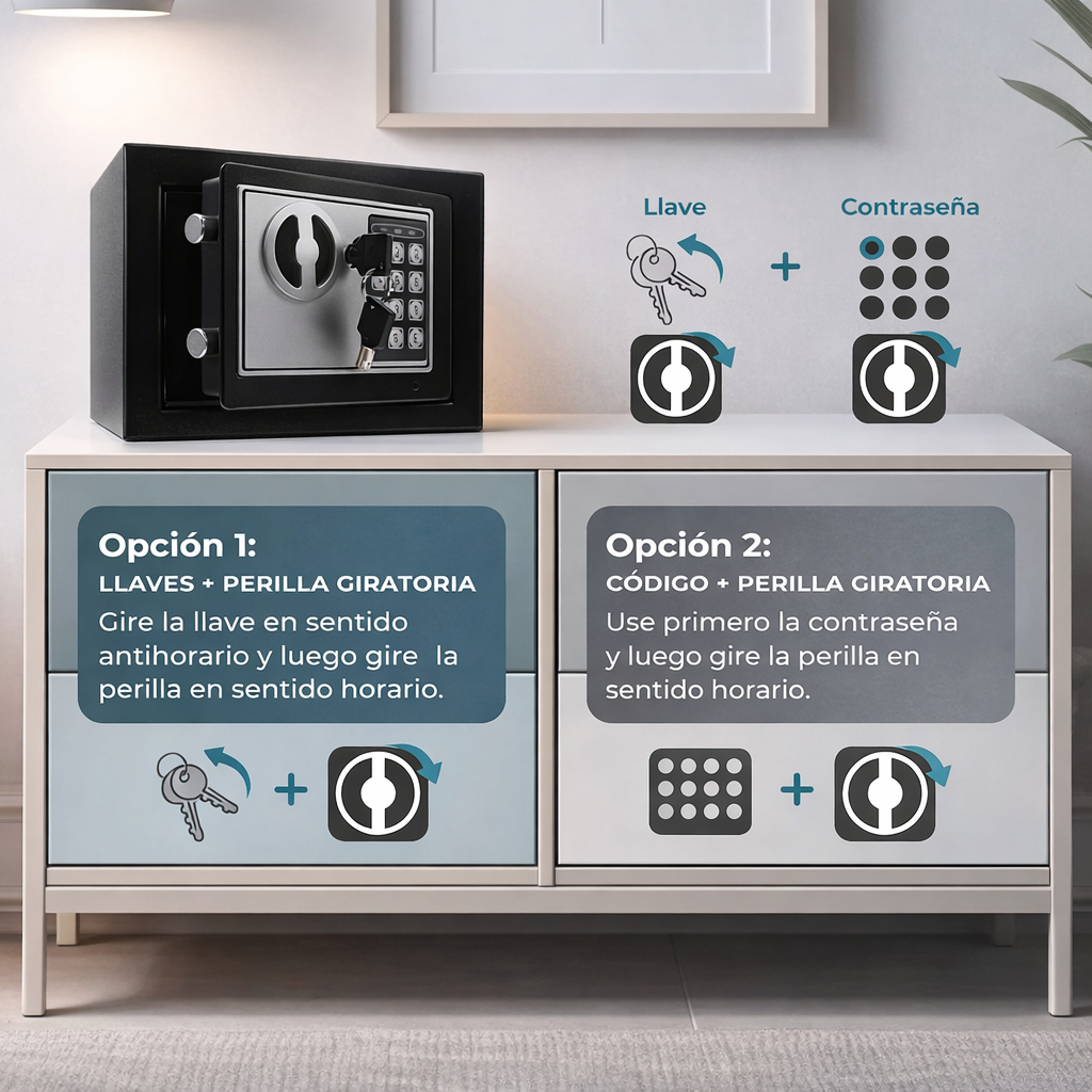 Caja Fuerte Digital con Apertura Electronica 23x17x17cm - Imagen 7