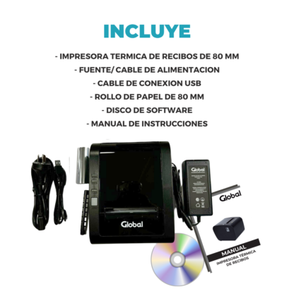 Impresora Térmica POS 80mm ancho de impresión - USB 2.0 + RJ11- 203dpi - Imagen 9