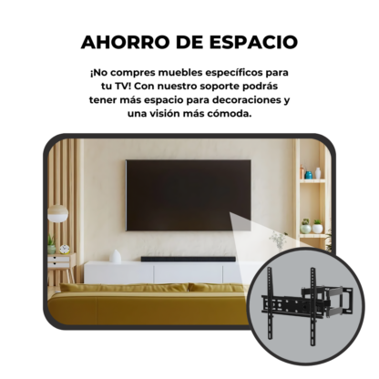 Soporte TV Brazo Móvil Doble de 30¨ a 60¨ VESA 400x400, Global Electronics - Imagen 8