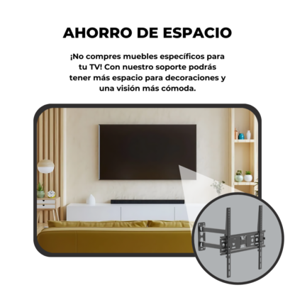 Soporte TV con Brazo Doble 26" a 63" – Movilidad Total y Máxima Firmeza - Imagen 8