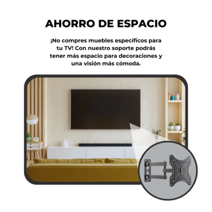 Soporte TV Móvil 14" a 42" – Flexibilidad Compacta y Firmeza Total - Imagen 8
