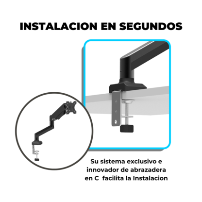 Soporte Ergonómico de Brazo Movible – Ideal para Monitores de 13" a 30" - Imagen 8