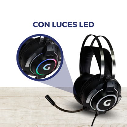 Auricular Gamer con Microfono Luces Stereo con cable Jack 3.5 / USB EPGMR149 - Imagen 7
