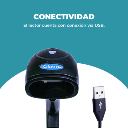 Pistola lectora de códigos de barras 1D Lineales - USB - Imagen 8