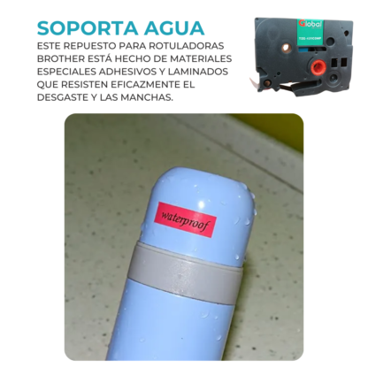 Cinta Rotuladora Compatible Brother TZE Modelos 131/231/431/531/631/731 de 12 mm x 8 mts - Imagen 9