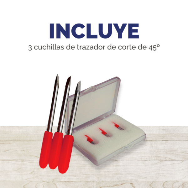 Repuestos Plotter de Corte G720S - Cuchillas de 45º x 3 unidades 0.25mm - Imagen 8