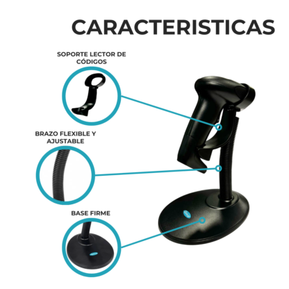 Base Soporte Universal para Pistola lectora de códigos de barras - Imagen 10