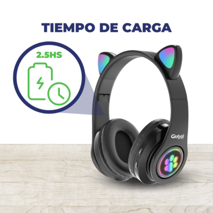 Auricular Bluetooth Inalambrico Stereo con Orejas de Gato EPBL038 - Imagen 10