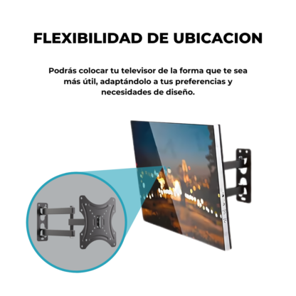 Soporte TV Móvil 14" a 42" – Flexibilidad Compacta y Firmeza Total - Imagen 9