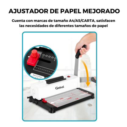 Espiraladora Reforzada A4 – Precisión Total y Perforación de hasta 12 Hojas - Imagen 9
