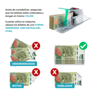 Contadora de Billetes Portatil a Pilas - Imagen 6