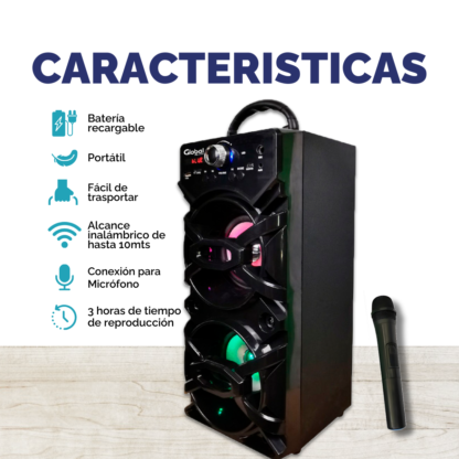 Parlante Bluetooth SBL13 Torre 2x10W con Micrófono y Múltiples Entradas - Imagen 10