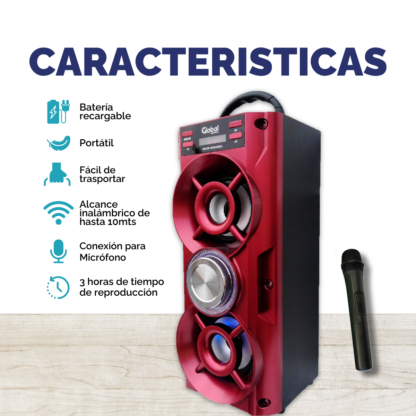 Parlante Karaoke Sbl10 Bluetooth con Micrófono y Luces – ¡Llevá la Fiesta Donde Quieras! - Imagen 9