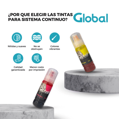 Tinta compatible con Epson L Series T504/544 EcoTank Colores (Cian-Magenta-Amarillo) Dye 70 ml - Imagen 6