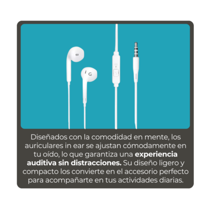 Auricular IN EAR con Microfono con Cable EPINEARMIC-2W - Imagen 9