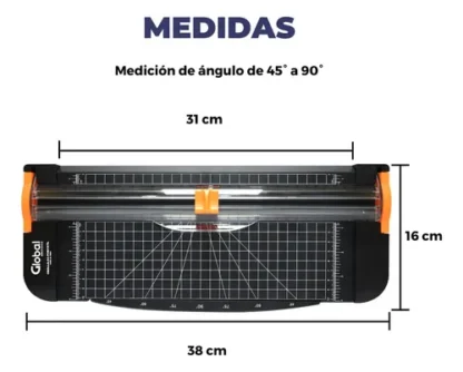 Cizalla Plástica Rotativa A4 de 310mm para Corte Recto (10 Hojas 80 Grs.) con Regla Extensible Portátil - Imagen 6