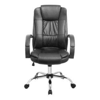 Sillón Gerencial De Oficina Eco Cuero Color Negro