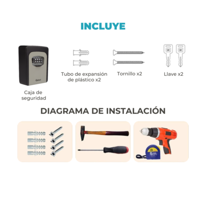 Caja Guarda Llaves Mini con Apertura de Combinación Mecánica - Ideal Airbnb - Imagen 8