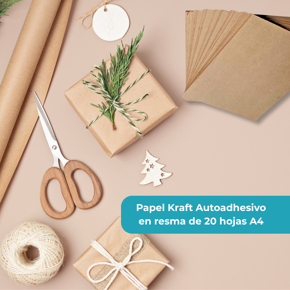 Papel Kraft Autoadhesivo En Resma - Imagen 10