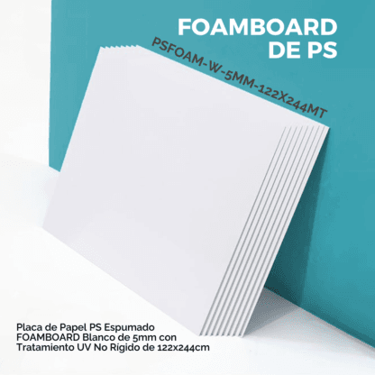 Placa FOAMBOARD Blanco 5mm con Tratamiento UV – Alta Calidad en Gran Formato - Imagen 2