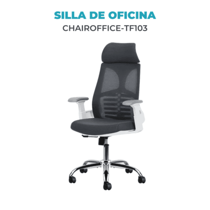 Silla De Escritorio Ergonómica Gris Con Tapizado Mesh - Imagen 3