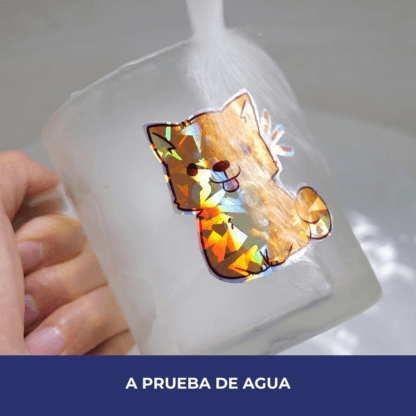 Papel Holográfico Autoadhesivo Base Agua Fantasía Resistente al Agua en resma de 100 hojas A4 (210 x 297 mm.) de 180 Grs. - Imagen 3