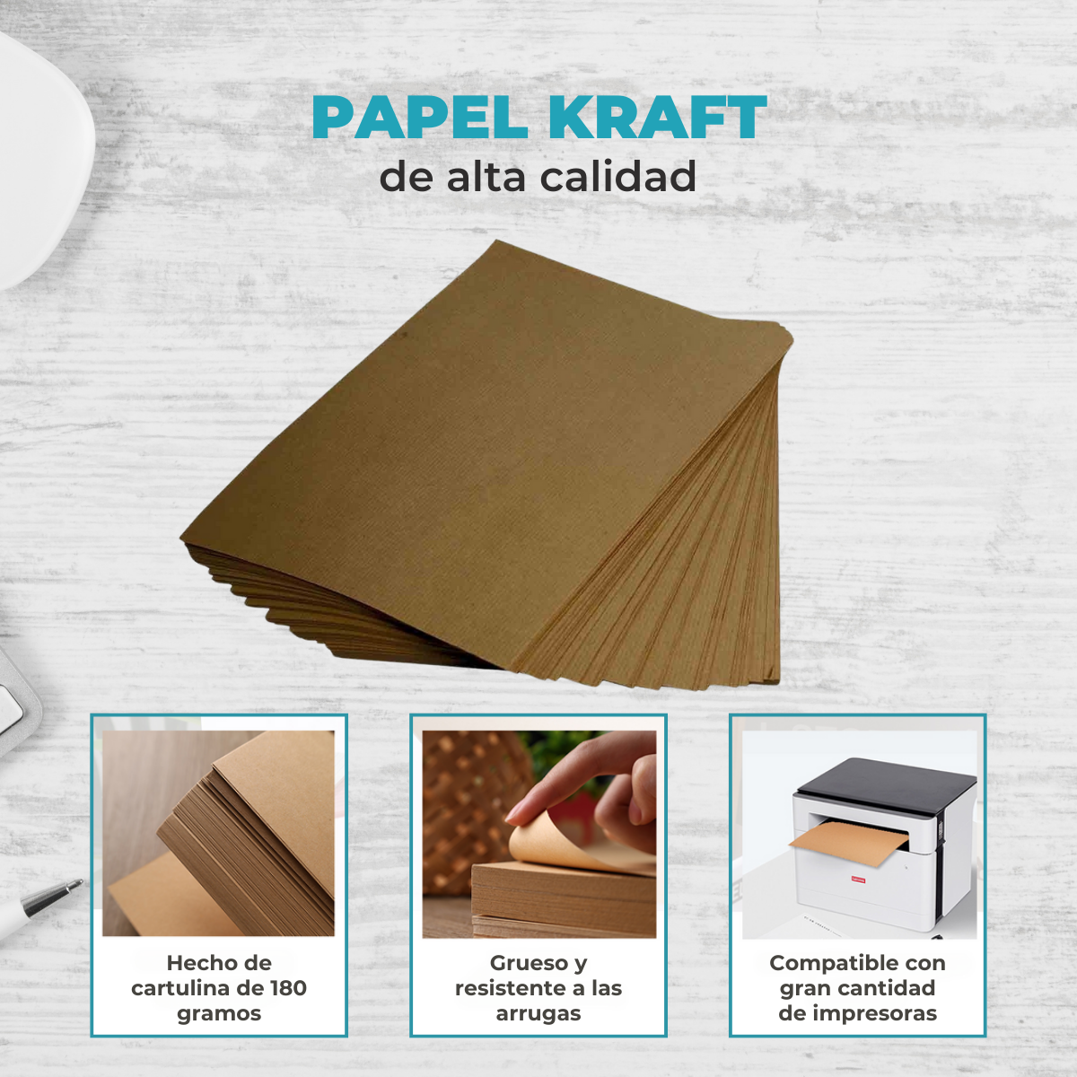 Papel Kraft Autoadhesivo En Resma - Imagen 2