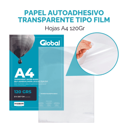 Papel Autoadhesivo A4 Transparente Film PVC de 120 Grs - Imagen 10