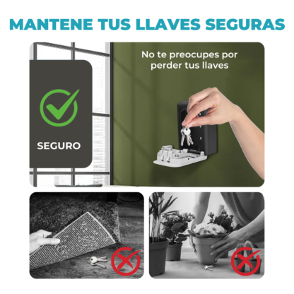 Caja Guarda Llaves Mini con Apertura de Combinación Mecánica - Ideal Airbnb - Imagen 11