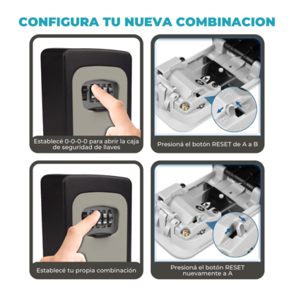 Caja Guarda Llaves Mini con Apertura de Combinación Mecánica - Ideal Airbnb - Imagen 6